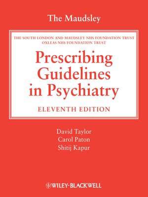 cover image of The Maudsley Prescribing Guidelines in Psychiatry